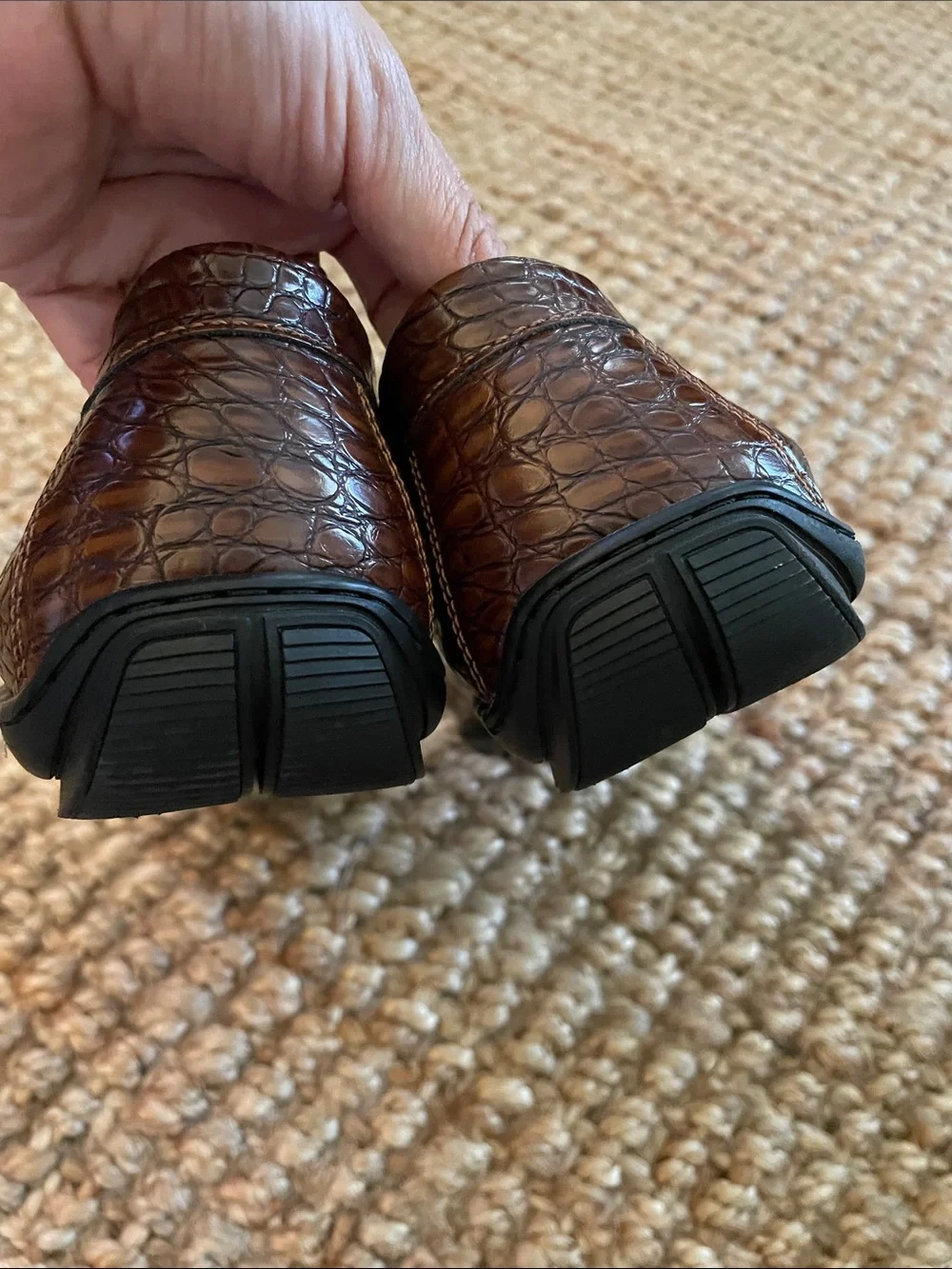 Stacy Adams Brown Croc- designed Loafers